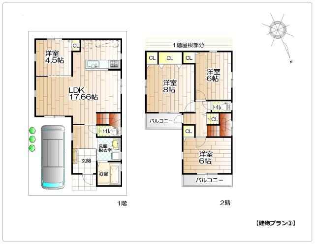 【建物プラン③】|尼崎市塚口本町6 売土地